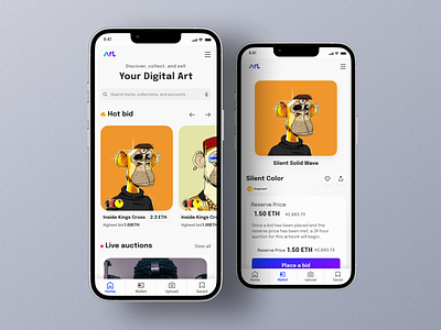 NFT Crypto Art App UI Design