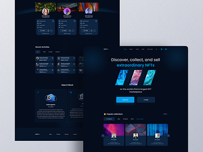 NFT Crypto Currency Landing Page UI Design