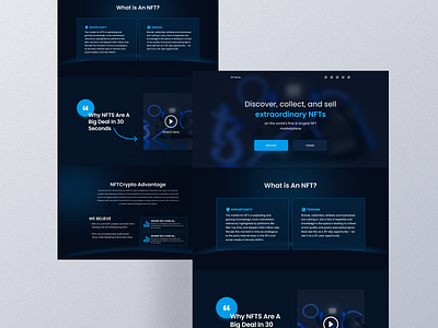 NFT Landing Page UI design