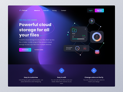 File Storage Drive Landing Page UI Design clean cloud storage dashboard design drive drive ui file management file upload landing page management minimal minimalist storage ui ui design ui ux uiux upload web design website