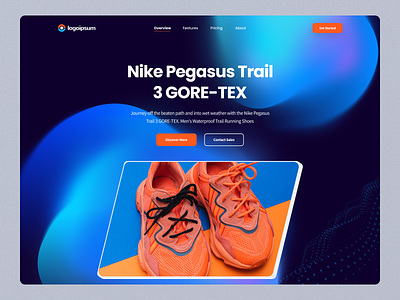 Nike Shoes Landing Page UI Design