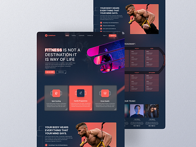 Fitness Landing Page UI Design