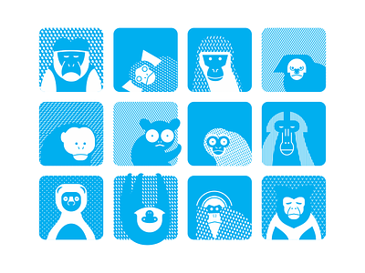 12 Monkeys icon illustration vector