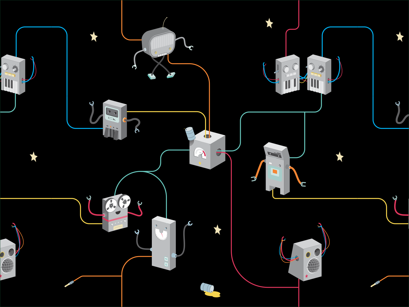 Partying Robots Wallpaper by Dóri Sirály on Dribbble