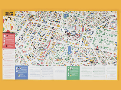 schuman show brussels illustration lobbies map print