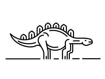 Stegosaurus dinosaur illustrator line