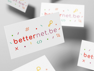 Betternet.be branding card flat icon identy logo logotype typography web
