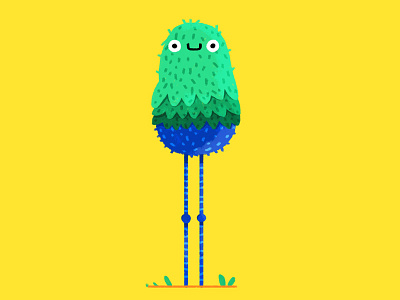 Spike bird cartoon character characterdesign characterquest cqprompts monster tall