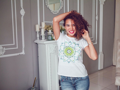 T-shirt print illustraion mandala print