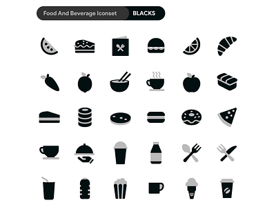 [ $1 ] DuoTone Icon - Food and Beverage Iconset - BLACKS