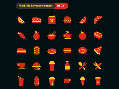 [ $1 ] DuoTone Icon - Food and Beverage Iconset - REDS