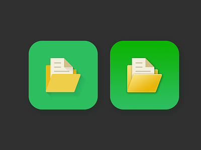 File manager icon long shadow & big sur style