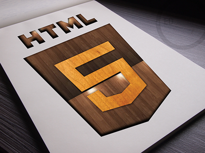 HTML 5 Wooden Logo html5 wood