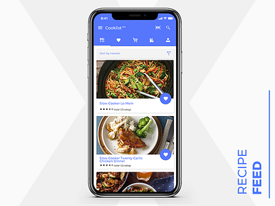 Recipe Feed feed list recipe