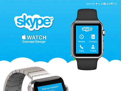 Skype for apple Watch | Redesign Concept apple watch redesign skype wearable