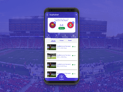 SnapFootball Concept UI Design