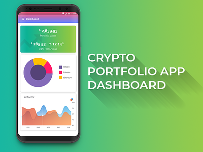 Crypto App Dashboard | Adobe XD crypto currency crypto portfolio app portfolio ui