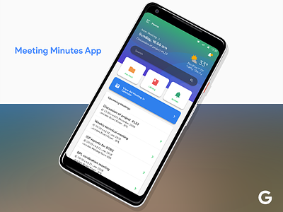 Meeting Minutes App android flat design ui