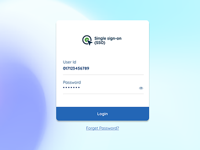 Login Screen  Page Ui For Sso  Single Sign On  Application
