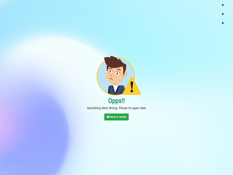Error - Opps Something Went Wrong system down crash errors error page wrong error illustration flat design