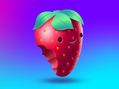 Strawberry animation illustration