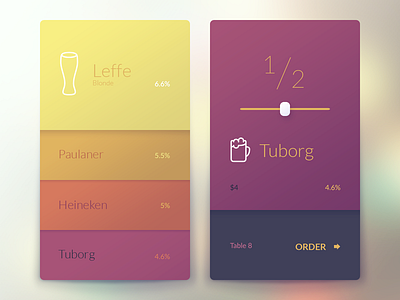 Interactive Bar App alcohol app aviv bar beer israel menu mobile order tel ui ux