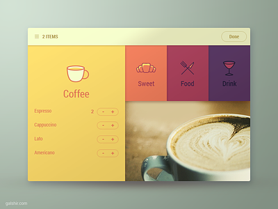 Menu App Interface