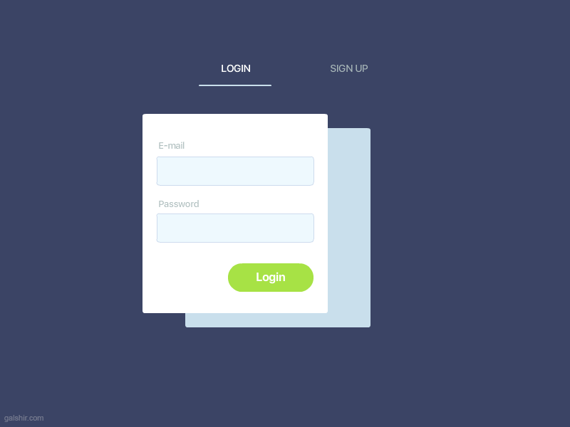 Login & Sign Up Interface