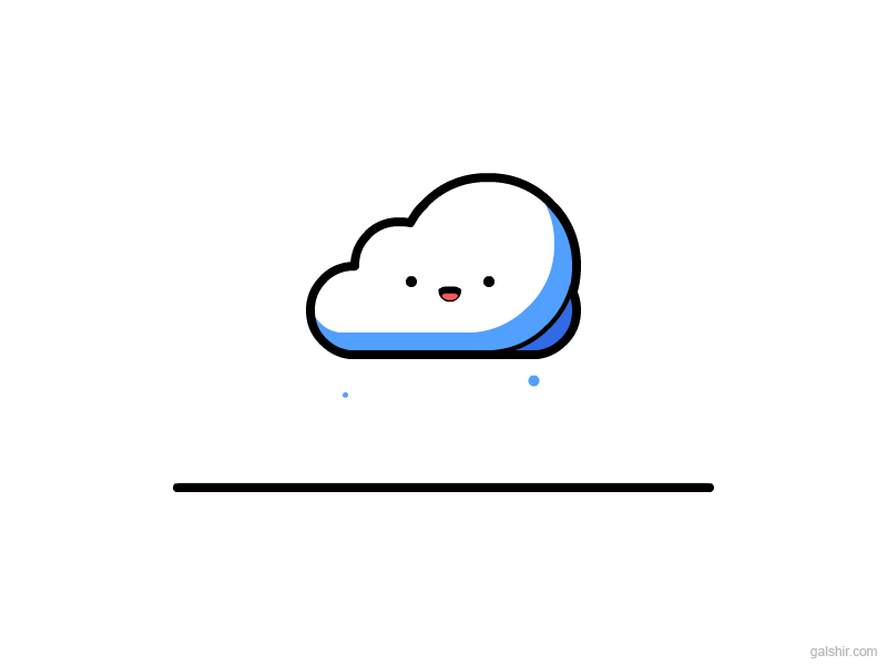 Rain animation character cloud cute rain water winter