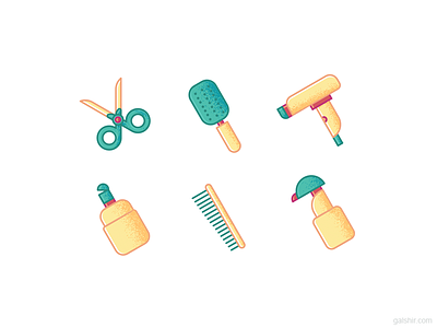 Hairdressing Icons hairdressing icons illustration set