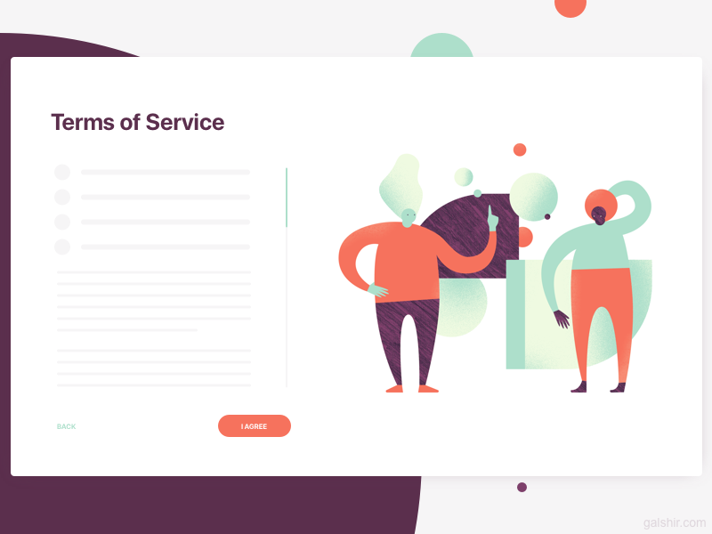 Terms Of Service Illustration By Gal Shir On Dribbble   Ed431bc7b6439efeea9ce4118e4ff36e 