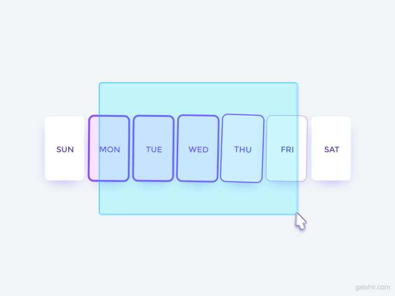 Design Your Week calendar days design interaction week