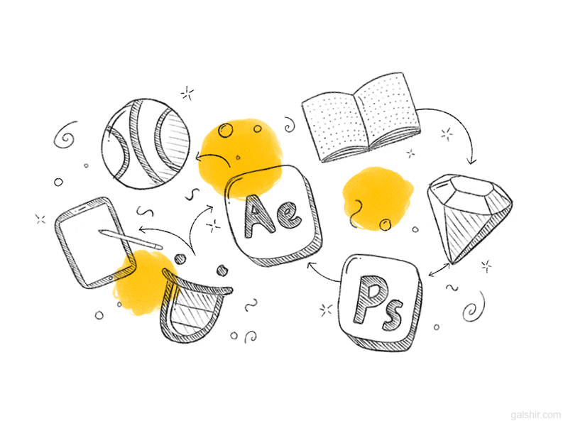 Tools & Apps apps drawing icons illustration sketch