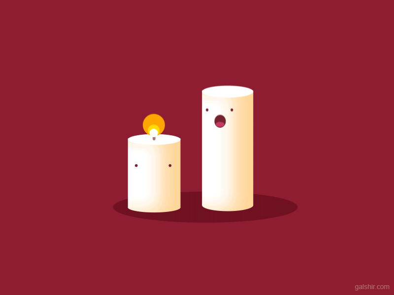 Candles animation candles characters cute light motion