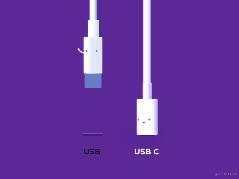 USB Types animation characters motion motion design usb
