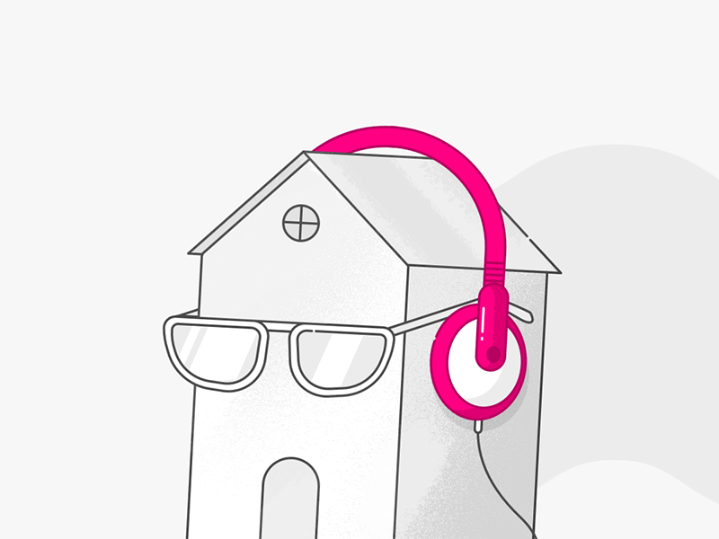 Cool House headphones house music skateboard sunglasses