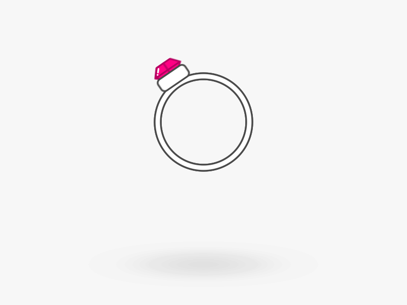 Ring 3d animation diamond icon illustration jewelry ring shiny