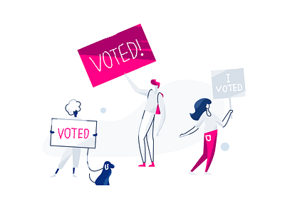 Vote character characters illustration signs