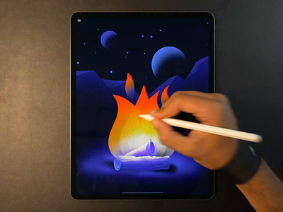 Campfire 🔥 campfire drawing fire illustration