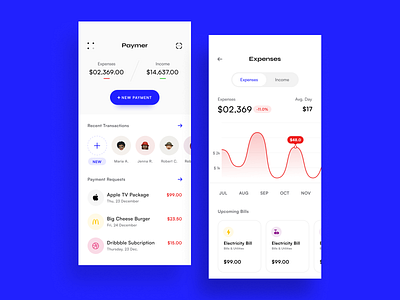 Payment App app clean expense income kyc latest light minimal modern money pay payment transfer ui uiux ux