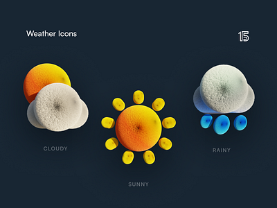 3D Weather Icons