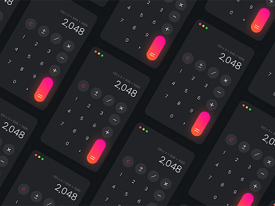 Calculator - Daily UI #004 calculator daily dailyui dark darkness gradients interface minimal ui