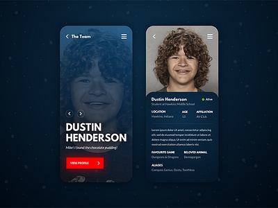 Stranger User Profile - Daily UI #006