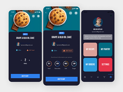 Recipes App app design ui ux