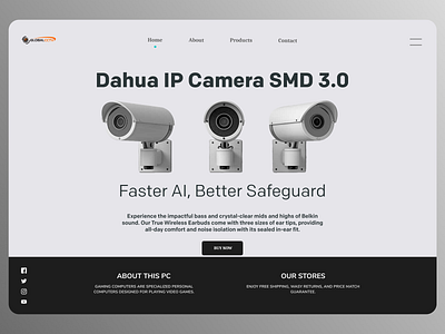 Online Security Cameras branding design designs new typography ui uiux uiuxdesign ux web