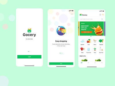 Online Grocery App app design ui ux