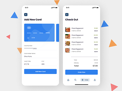 Food ordering App app design icon minimal ui ux