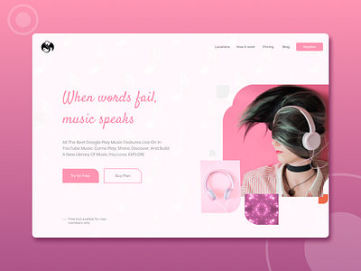 Music Web branding design designs new newdesign typography ui uidesign ux web