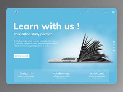 Online Education branding design designs minimal new newdesign ui uidesign ux web