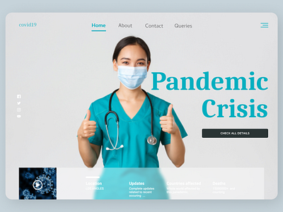 Pandemic Web design designs firstshot new ui uidesign ux uxde uxdesign web
